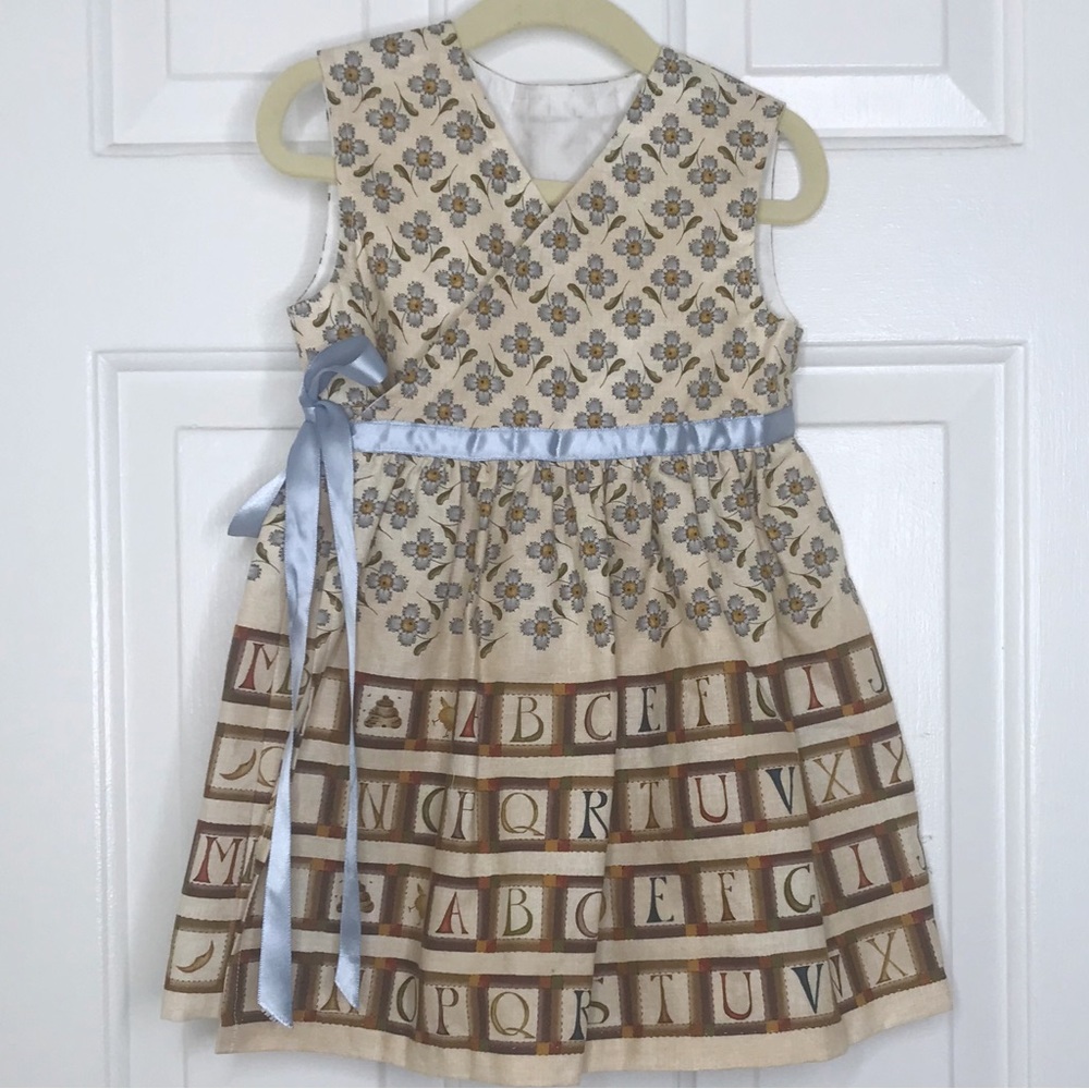 HANDCRAFTED ABC’s Wrap dress 4T
